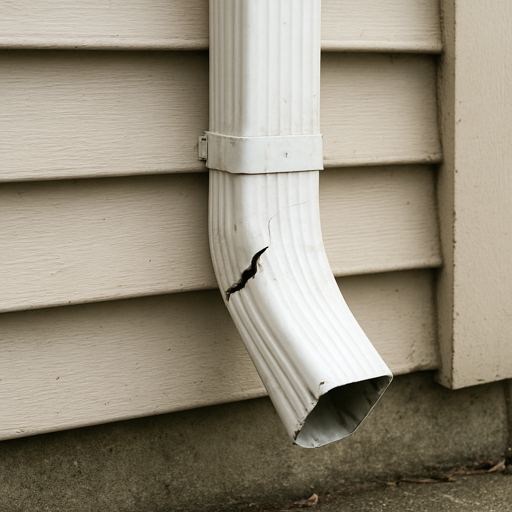Damaged Downspout